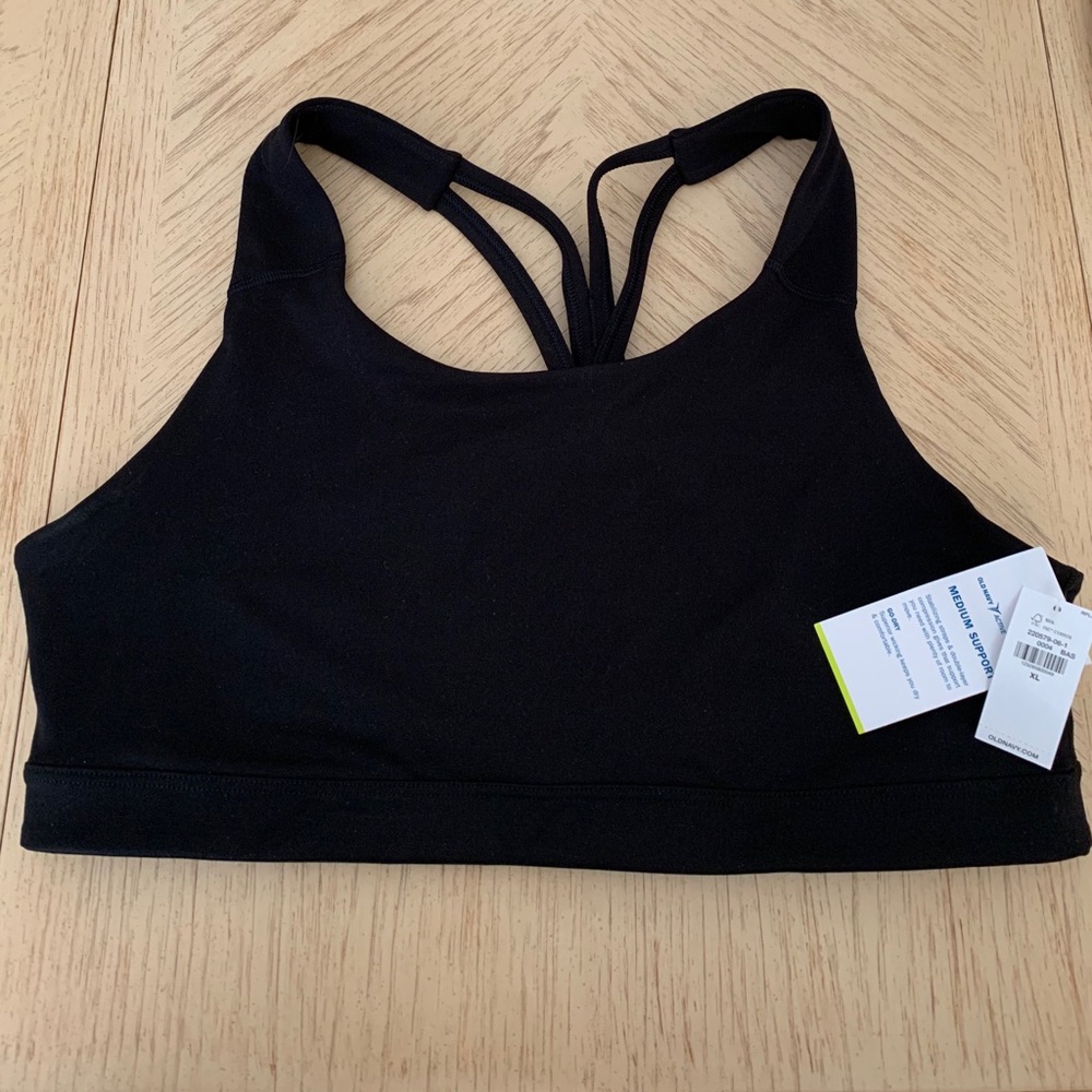 Old Navy Black Medium Support Sports Bra